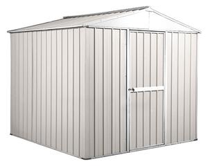 Casetta Box da Giardino in Lamiera di Acciaio Porta Utensili 275x175x215 cm Enaudi Bianco