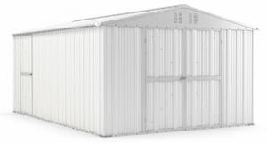 Casetta Box da Giardino in Lamiera di Acciaio Porta Utensili 327x459x217 cm Enaudi Bianco