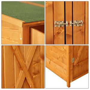 Casetta Box da Giardino in Legno Naturale 160x125 cm