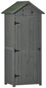 Casetta Box da Giardino Porta Utensili 77x54,2x179 cm in Legno Impermeabile Grigio
