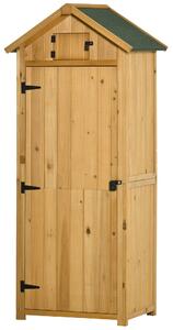 Casetta Box da Giardino Porta Utensili 77x54,2x179 cm in Legno Impermeabile Giallo