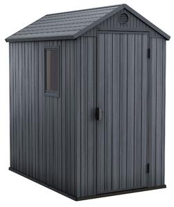 Casetta da Giardino Porta Attrezzi 125,8x184,5x205,1 cm in Resina Keter Darwin 4x6 Grigia