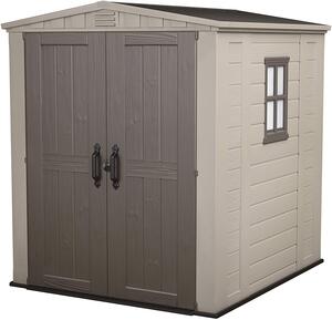 Casetta da Giardino Porta Attrezzi 178x195,5x208 cmin Resina Keter Factor 6x6 Beige