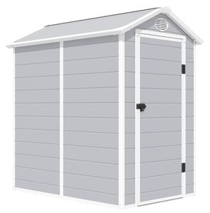 Casetta Box da Giardino in Plastica 134x192x204 cm Grigio
