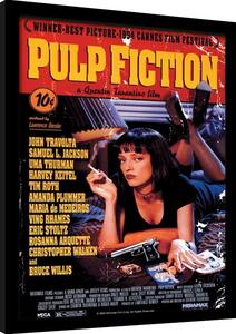 Quadro Pulp Fiction - Uma On Bed, Poster Incorniciato