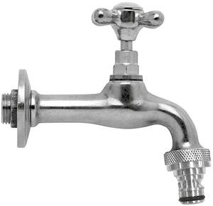 Rubinetto per Fontana da Giardino in Ottone Cromato con Attacco Rapido Morelli Garden