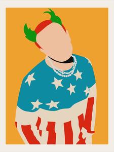 Illustrazione Keith Flint Minimalist Pop Art, Retrodrome