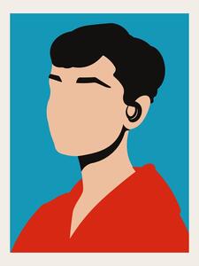 Illustrazione Audrey Hepburn Minimalist Pop Art, Retrodrome