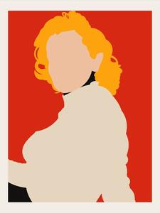 Illustrazione Marilyn Monroe Minimalist Pop Art, Retrodrome