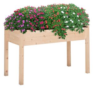 Orto Urbano Pensile in Legno con Fodera in Tessuto 122.5x56.5x76 cm