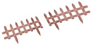 Staccionata in Legno 12 Pezzi H34 cm per Aiuole Giardino e Orto