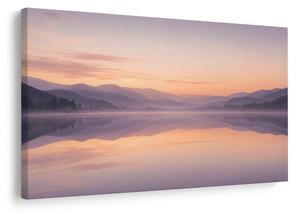 Quadro su tela – Nebbia mattutina sul lago