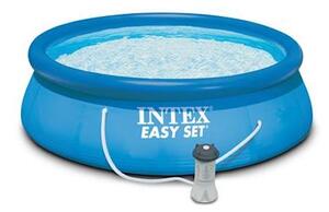 Piscina Autoportante Fuori Terra Rotonda H91x457cm Intex con Pompa Scaletta e Teli Easy Set 457