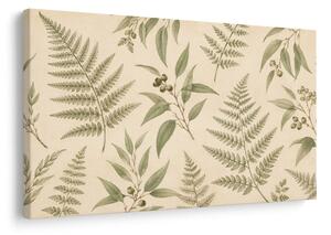 Quadro su tela – Botanica delicata di felci e foglie