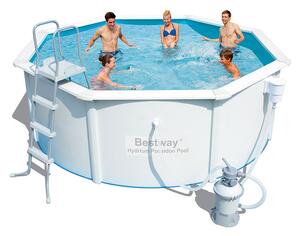 Piscina Fuori Terra Rotonda H122x366cm con Pompa e Scaletta Bestway Steel Wall Pools