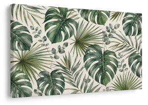 Quadro su tela – Foglie verdi di monstera