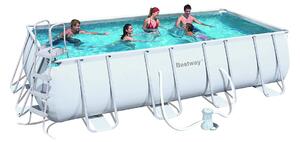 Piscina Fuori Terra Rettangolare H122x488x274cm con Pompa Scaletta e Teli Bestway Frame