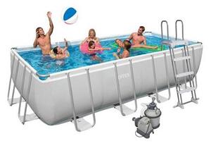 Piscina Fuori Terra Rettangolare H132x549x274cm con Pompa Scaletta e Teli Intex Ultra Frame