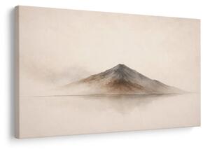 Quadro su tela – Montagna avvolta nella nebbia riflessa