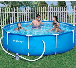 Piscina Rotonda Fuori Terra 305X100 Cm Bestway Steel Pro Frame 56334