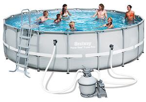 Piscina Rotonda Fuori Terra 549X132 Cm Bestway Power Steel Frame 56464