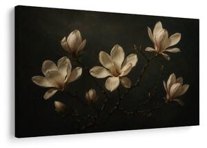 Quadro su tela – Magnolie in natura morta scura
