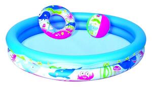 Piscina Gonfiabile 2 Anelli per Bambini Ø147x25 cm in Vinile Bestway 51120