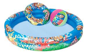 Piscina Gonfiabile 2 Anelli per Bambini Ø122x20 cm in Vinile Bestway 51124