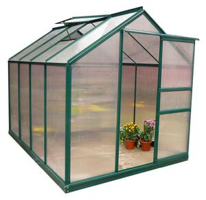 Serra da Giardino in Alluminio e Policarbonato con Finestra H201x190x252cm Taddei Flora L