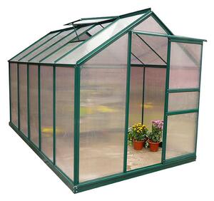 Serra da Giardino in Alluminio e Policarbonato con Finestra H201x190x312cm Taddei Flora XL