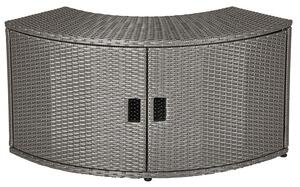 Mobiletto SPA con Ante per Vasca Idromassaggio Quadrate 110x30x58 cm Grigio