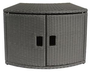 Mobiletto SPA con Ante per Vasca Idromassaggio Rotonde 60x30x57 cm Grigio