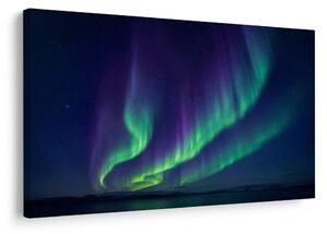 Quadro su tela – Aurora boreale all’orizzonte