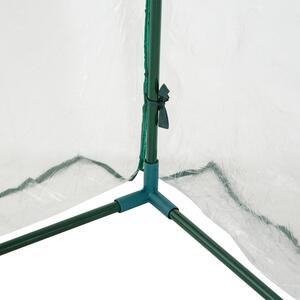 Serra a Tunnel in PVC con 3 Porte Avvolgibili in Acciaio e PVC Trasparente 350x100x80 cm
