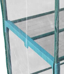 Mini Serra per Piante 4 Ripiani Interni Struttura in Acciaio Copertura in PVC Trasparente 70x50x160 cm