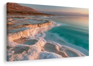 Quadro su tela – Costa turchese del lago salato