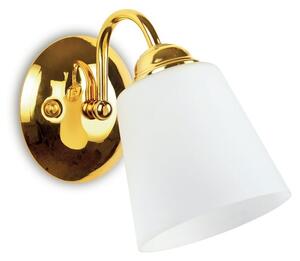 Applique oro con braccio dalla linea morbida 40 watt e14 - Gt Luce