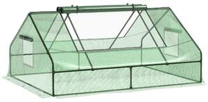 Serra da Giardino con Porte Avvolgibili 180x140x80 cm in Acciaio e PE Verde