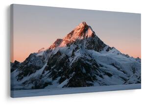 Quadro su tela – Vetta montana innevata al crepuscolo