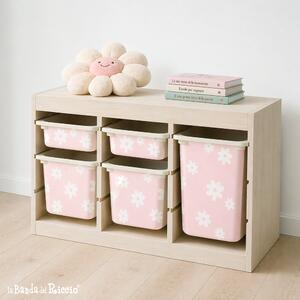 Tutte le decorazioni murali Adesivi per Contenitori IKEA Trofast Le Margherite - Adesivi Murali per Bambini