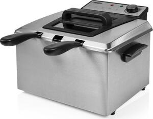 PRINCESS Friggitrice elettrica semiprofessionale 5 Litri Potenza 3270 Watt 3 cestelli Acciaio Inox - 185000