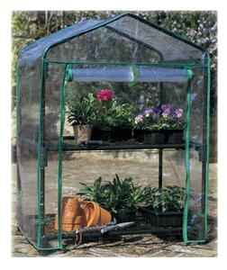 Serra 2 Ripiani da Giardino in Alluminio Verniciato e Copertura in Pvc