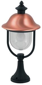 Lanterna da terra per esterno 60w e27 nera e rame wien - Gt Luce