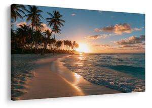 Quadro su tela – Spiaggia tropicale al tramonto