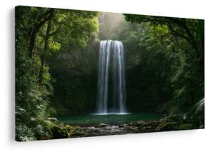 Quadro su tela – Cascata tropicale nella foresta pluviale