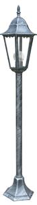 Paletto luce da esterno 60w e27 nero e argento koln - Gt Luce