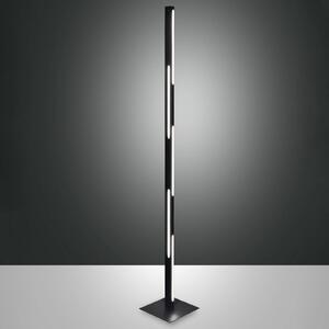 Fabas Luce Piantana LED Ling, nera, altezza 165 cm, dimmerabile, metallo