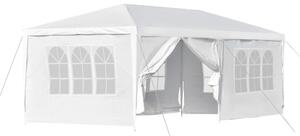 Tendostruttura da Giardino 6x3m in Metallo e Polietilene Bianco