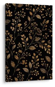 Quadro su tela – Foglie delicate in oro