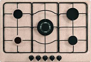 Plados STAR75 UG94 Serie Classica / Moderna Piano Cottura 5 Fuochi a Gas 75 cm (1 Bruciatore Wok Tripla Corona) colore Avena